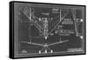 Aeronautic Blueprint V-Vision Studio-Framed Stretched Canvas