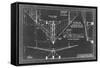 Aeronautic Blueprint V-Vision Studio-Framed Stretched Canvas