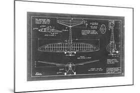 Aeronautic Blueprint VI-Vision Studio-Mounted Print