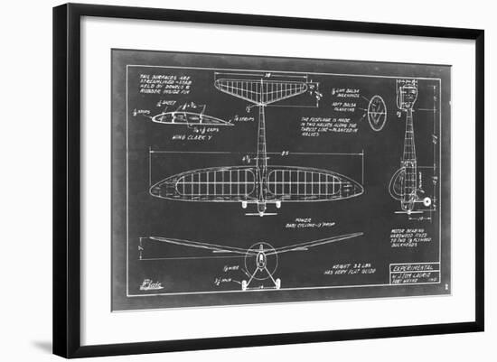 Aeronautic Blueprint VI-Vision Studio-Framed Art Print