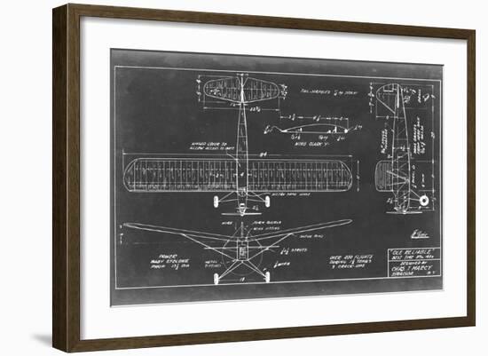 Aeronautic Blueprint VIII-Vision Studio-Framed Art Print