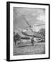 Aeronautical Engineer Igor Sikorsky Standing Underneath Helicopter He Invented-Frank Scherschel-Framed Premium Photographic Print