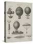 Aeronautics, Early Balloon Designs, c.1818-Joseph Clement-Stretched Canvas