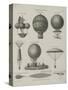 Aeronautics, Early Balloon Designs, c.1818-Joseph Clement-Stretched Canvas