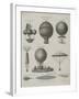 Aeronautics, Early Balloon Designs, c.1818-Joseph Clement-Framed Art Print