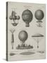 Aeronautics, Early Balloon Designs, c.1818-Joseph Clement-Stretched Canvas