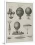 Aeronautics, Early Balloon Designs, c.1818-Joseph Clement-Framed Art Print