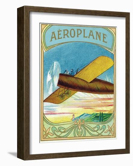 Aeroplane Brand Cigar Box Label, Aviation-Lantern Press-Framed Art Print