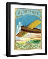 Aeroplane Brand Cigar Box Label, Aviation-Lantern Press-Framed Art Print