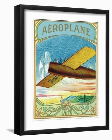 Aeroplane Brand Cigar Box Label, Aviation-Lantern Press-Framed Art Print