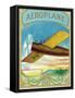 Aeroplane Brand Cigar Box Label, Aviation-Lantern Press-Framed Stretched Canvas