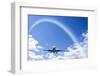 Aeroplane Clouds and Rainbow-lifethree3-Framed Photographic Print
