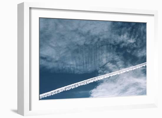 Aeroplane Contrail-Laurent Laveder-Framed Photographic Print