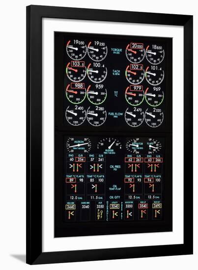 Aeroplane Control Panel Display-Mark Williamson-Framed Photographic Print