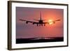 Aeroplane Landing At Sunset, Canada-David Nunuk-Framed Premium Photographic Print