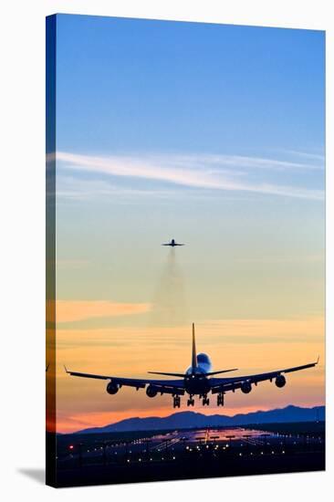 Aeroplane Landing, Canada-David Nunuk-Stretched Canvas