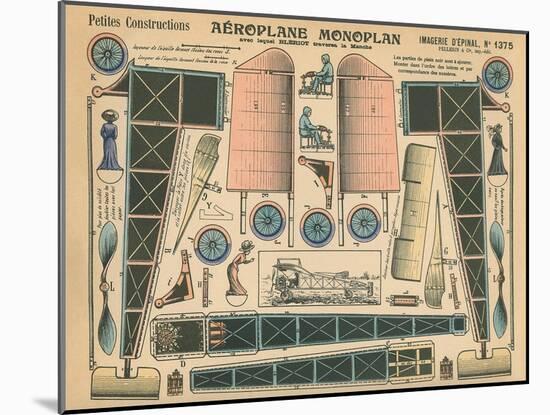 Aeroplane Monoplan-null-Mounted Art Print