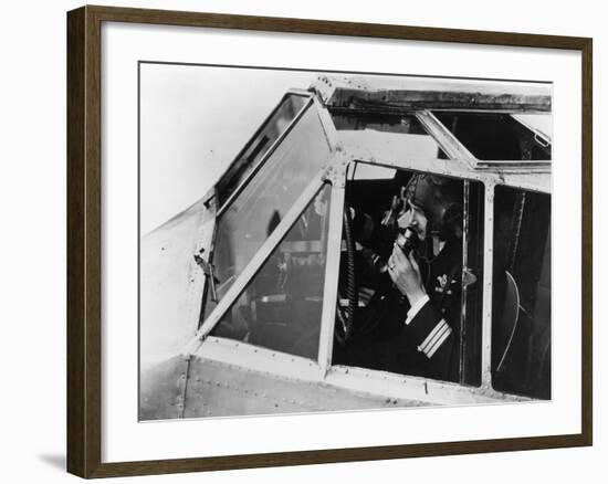 Aeroplane Radio Pilot-null-Framed Photographic Print