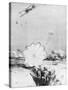Aeroplane Supplying Ammunition to the British Front Line, World War I, 1914-1918-Joseph Simpson-Stretched Canvas