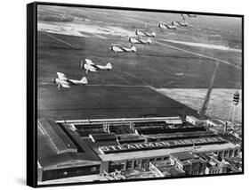 Aeroplanes Flying Above Stearman Aircraft Factory, 1941-null-Framed Stretched Canvas