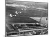 Aeroplanes Flying Above Stearman Aircraft Factory, 1941-null-Mounted Premium Photographic Print