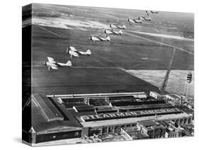 Aeroplanes Flying Above Stearman Aircraft Factory, 1941-null-Stretched Canvas