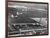 Aeroplanes Flying Above Stearman Aircraft Factory, 1941-null-Framed Photographic Print