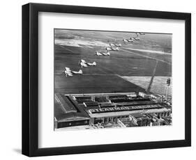 Aeroplanes Flying Above Stearman Aircraft Factory, 1941-null-Framed Photographic Print