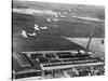 Aeroplanes Flying Above Stearman Aircraft Factory, 1941-null-Stretched Canvas