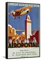 Aeropostale (Airmail), Air Links with North Africa, Billboard, France, 20th Century-null-Framed Stretched Canvas