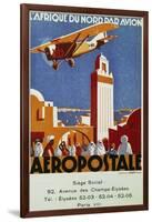 Aeropostale (Airmail), Air Links with North Africa, Billboard, France, 20th Century-null-Framed Giclee Print