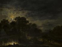 Landscape in Moonlight-Aert van der Neer-Framed Giclee Print