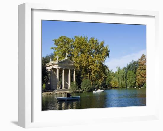 Aesculapius Temple, Lake in Villa Giulia Garden, Rome, Lazio, Italy, Europe-Tondini Nico-Framed Photographic Print