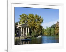 Aesculapius Temple, Lake in Villa Giulia Garden, Rome, Lazio, Italy, Europe-Tondini Nico-Framed Photographic Print