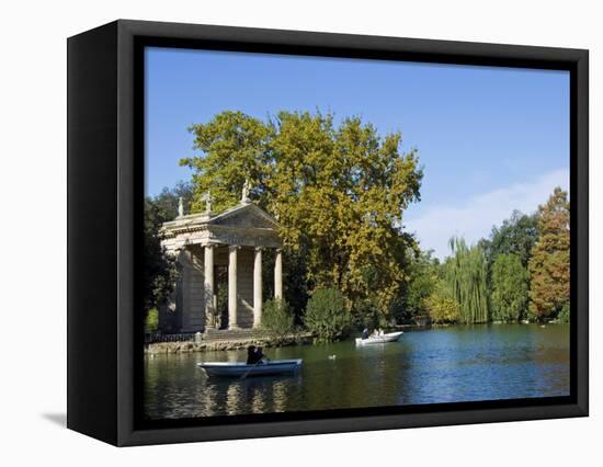 Aesculapius Temple, Lake in Villa Giulia Garden, Rome, Lazio, Italy, Europe-Tondini Nico-Framed Stretched Canvas