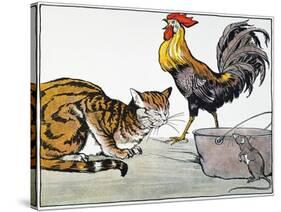 Aesop: Cat, Cock, and Mouse-Milo Winter-Stretched Canvas