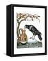 Aesop: Crow and Pitcher-Milo Winter-Framed Stretched Canvas