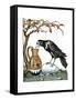 Aesop: Crow and Pitcher-Milo Winter-Framed Stretched Canvas