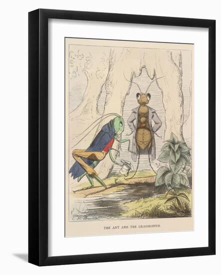 Aesop Fables-C.H. Bennett-Framed Giclee Print