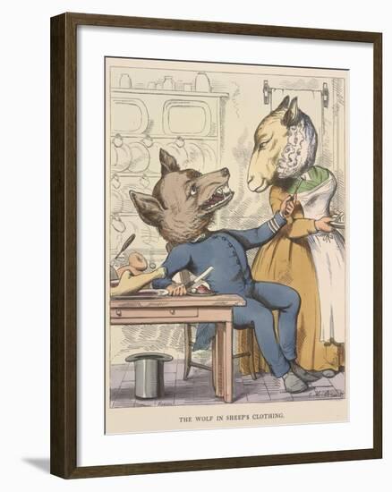 Aesop Fables-C.H. Bennett-Framed Giclee Print