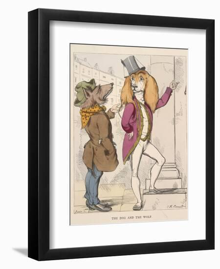 Aesop Fables-C.H. Bennett-Framed Giclee Print