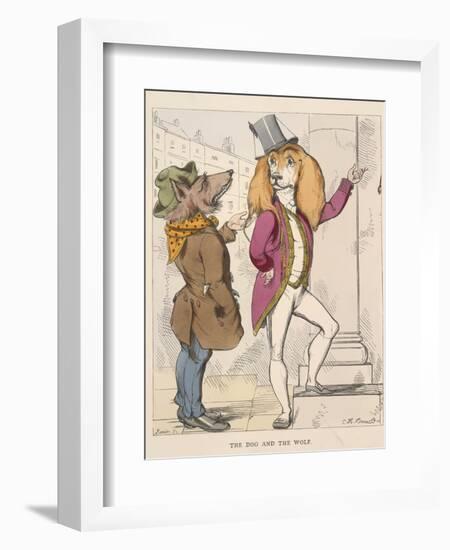 Aesop Fables-C.H. Bennett-Framed Giclee Print