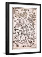 Aesop, Frontispiece to 'Aesop's Fables' by William Caxton-null-Framed Premium Giclee Print