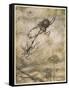 Aesop, Gnat and the Lion-Arthur Rackham-Framed Stretched Canvas