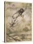 Aesop, Gnat and the Lion-Arthur Rackham-Stretched Canvas