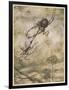 Aesop, Gnat and the Lion-Arthur Rackham-Framed Art Print