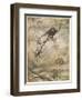 Aesop, Gnat and the Lion-Arthur Rackham-Framed Art Print