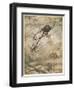 Aesop, Gnat and the Lion-Arthur Rackham-Framed Art Print