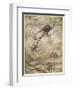 Aesop, Gnat and the Lion-Arthur Rackham-Framed Art Print