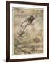 Aesop, Gnat and the Lion-Arthur Rackham-Framed Art Print